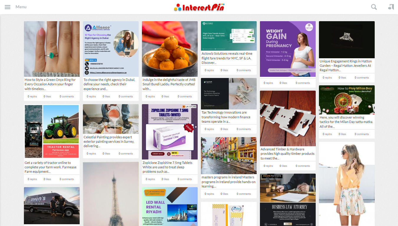 The InterestPin website